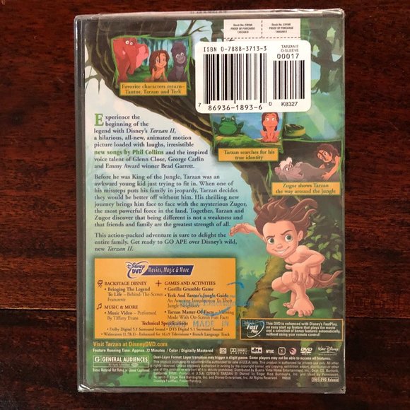 Disney Tarzan II Movie DVD (NEW) - Picture 3 of 4